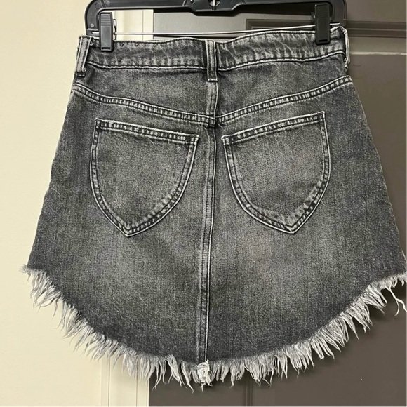 Free People black denim skirt - Picture 2 of 2